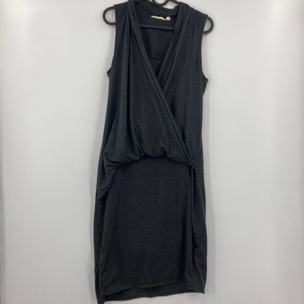 Athleta Grey Layered Wrap Sleeveless Dress